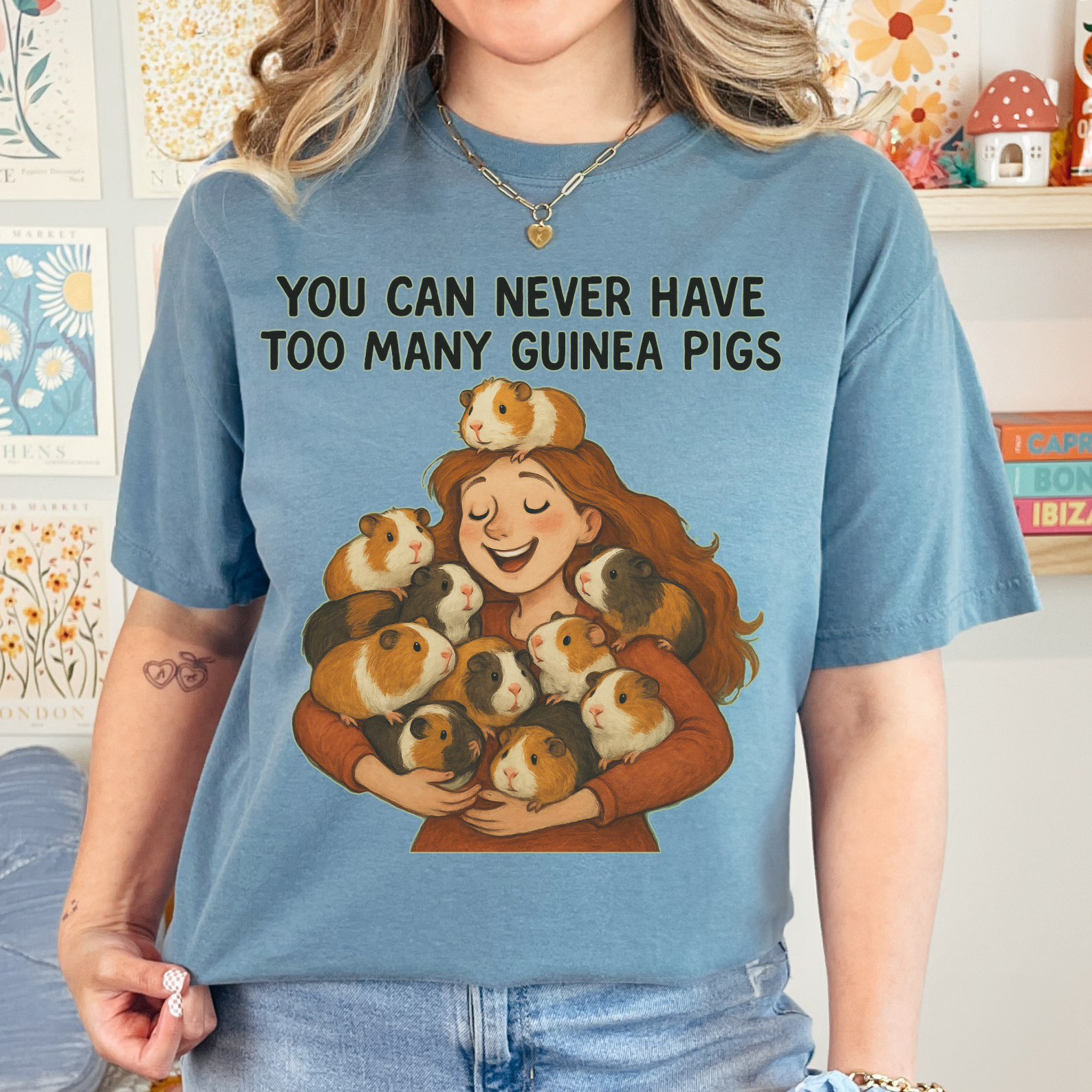 Guinea Pig T-Shirt You Can Never Have Too Many Guinea Pigs” Comfort Colors S–4XL