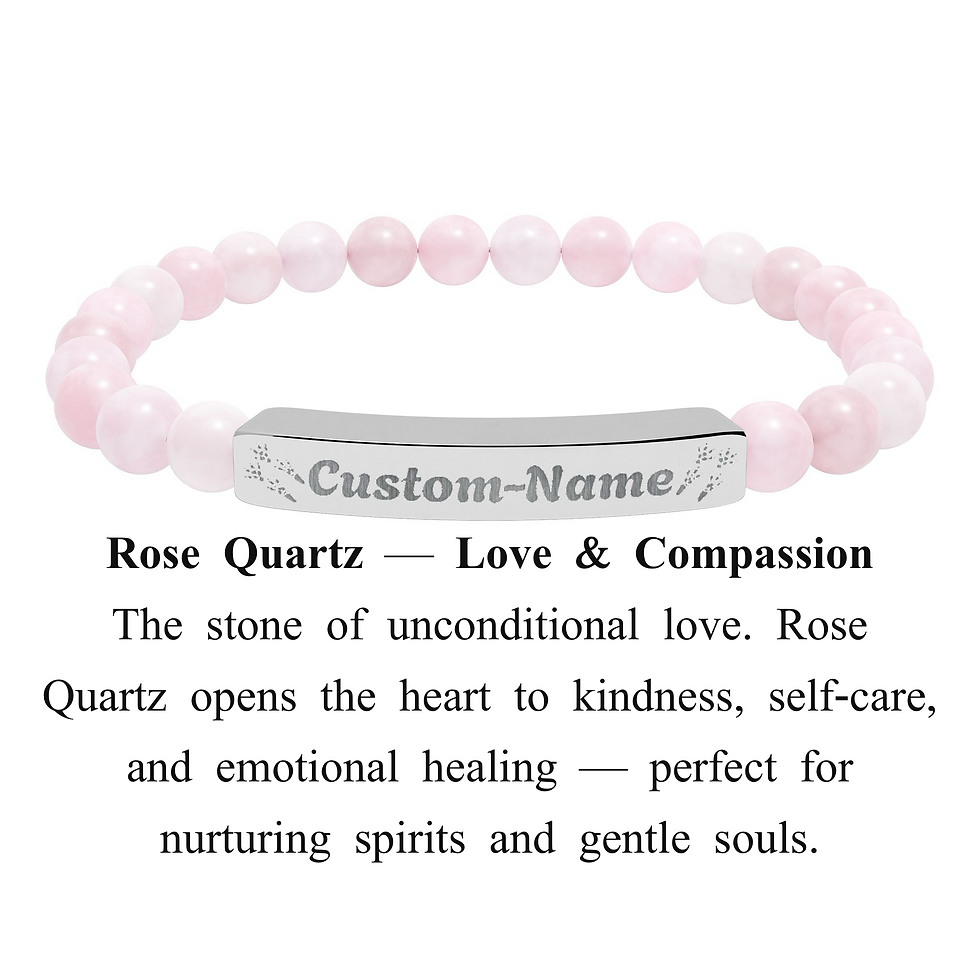 Thumbnail: Custom Guinea Pig Mom Bracelet - Personalized Natural Stone Energy Jewelry