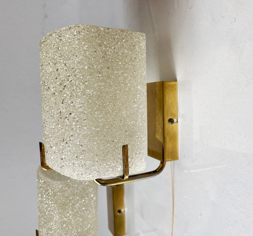 Miniaturbild: Wandleuchten-Set aus Messing und Kunststoffgranulat