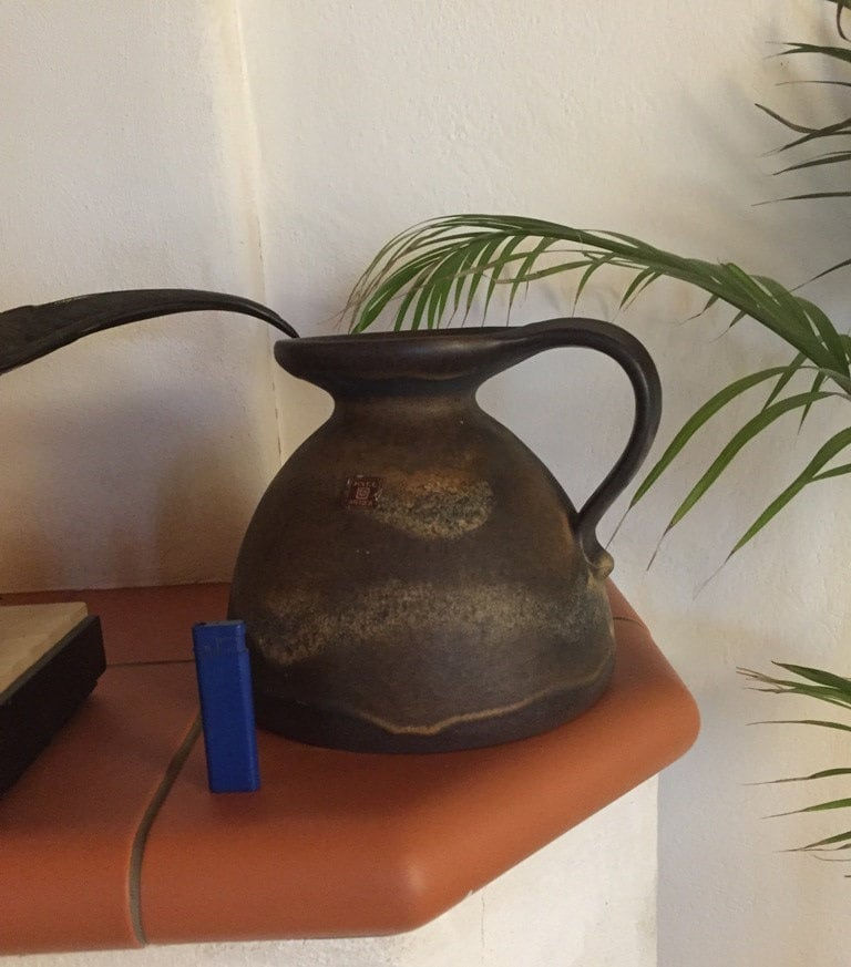 Carstens Atelier Kiel: Henkelvase, Gerda Heuckeroth zugeschrieben