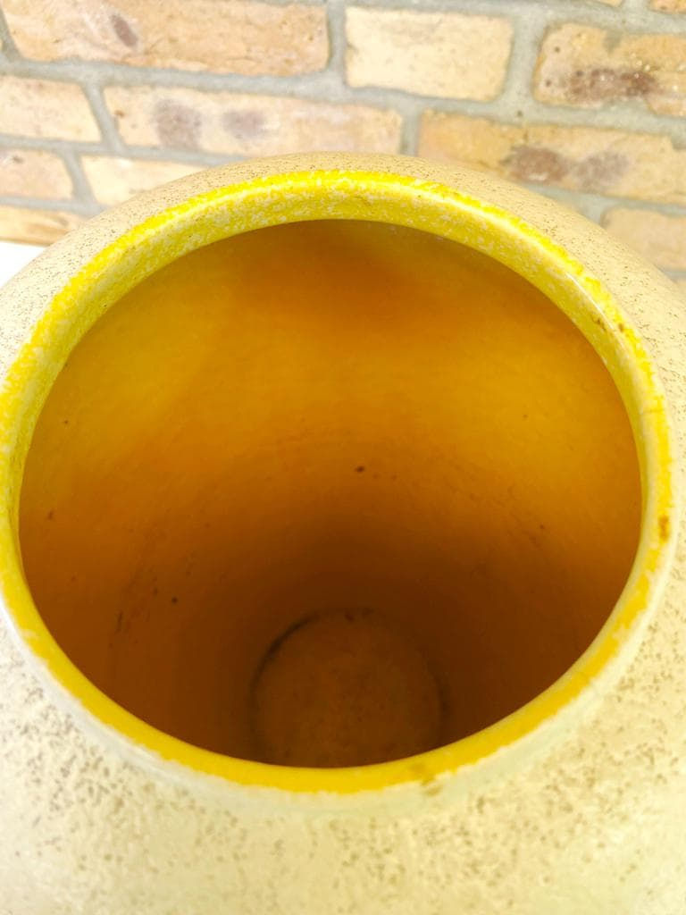 Miniaturbild: Handbemalte Keramik-Bodenvase mit Pferdemotiv