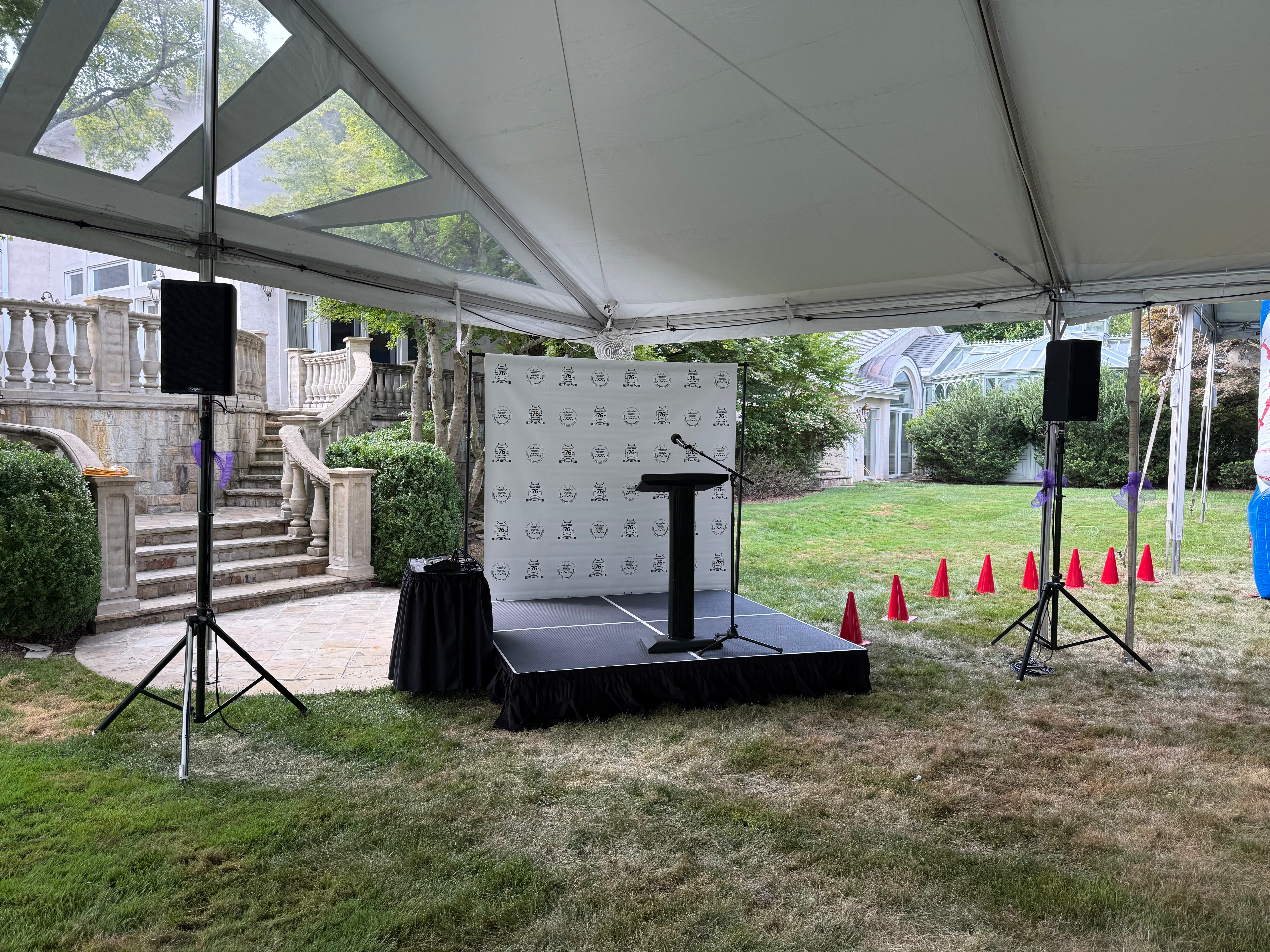 Podium wireless mic setup Bergen AV NJ