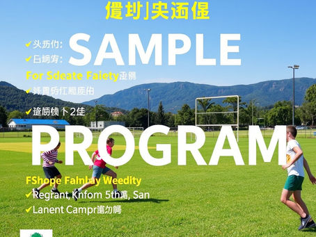 📅 Sample 5‑day School Sport Trip Program