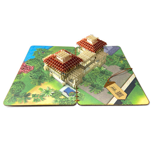 バリ島ヴィラ『アニキリゾートライフ』 立体切り絵カード（バリ島限定