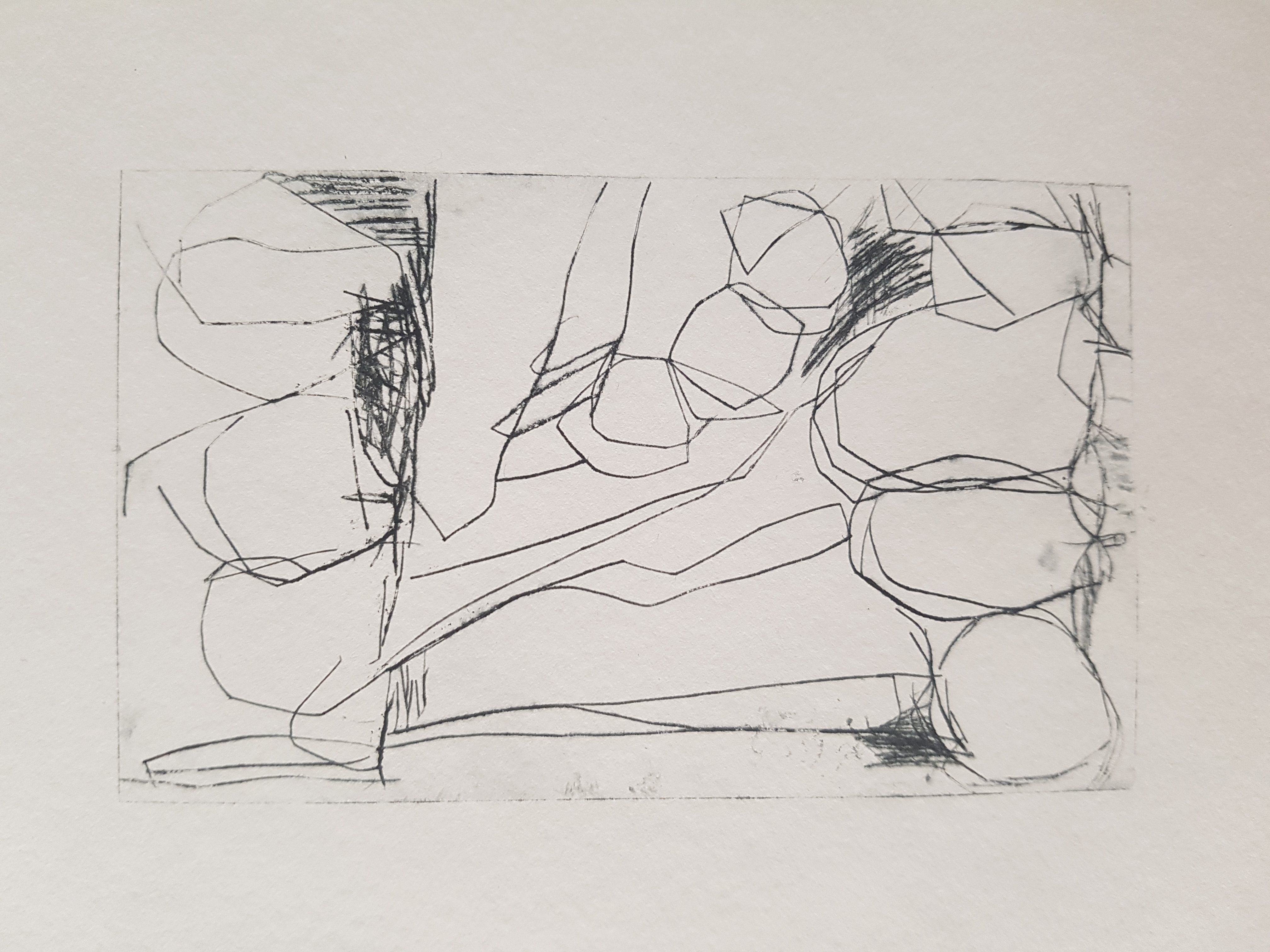 Drypoint etching of Landscape