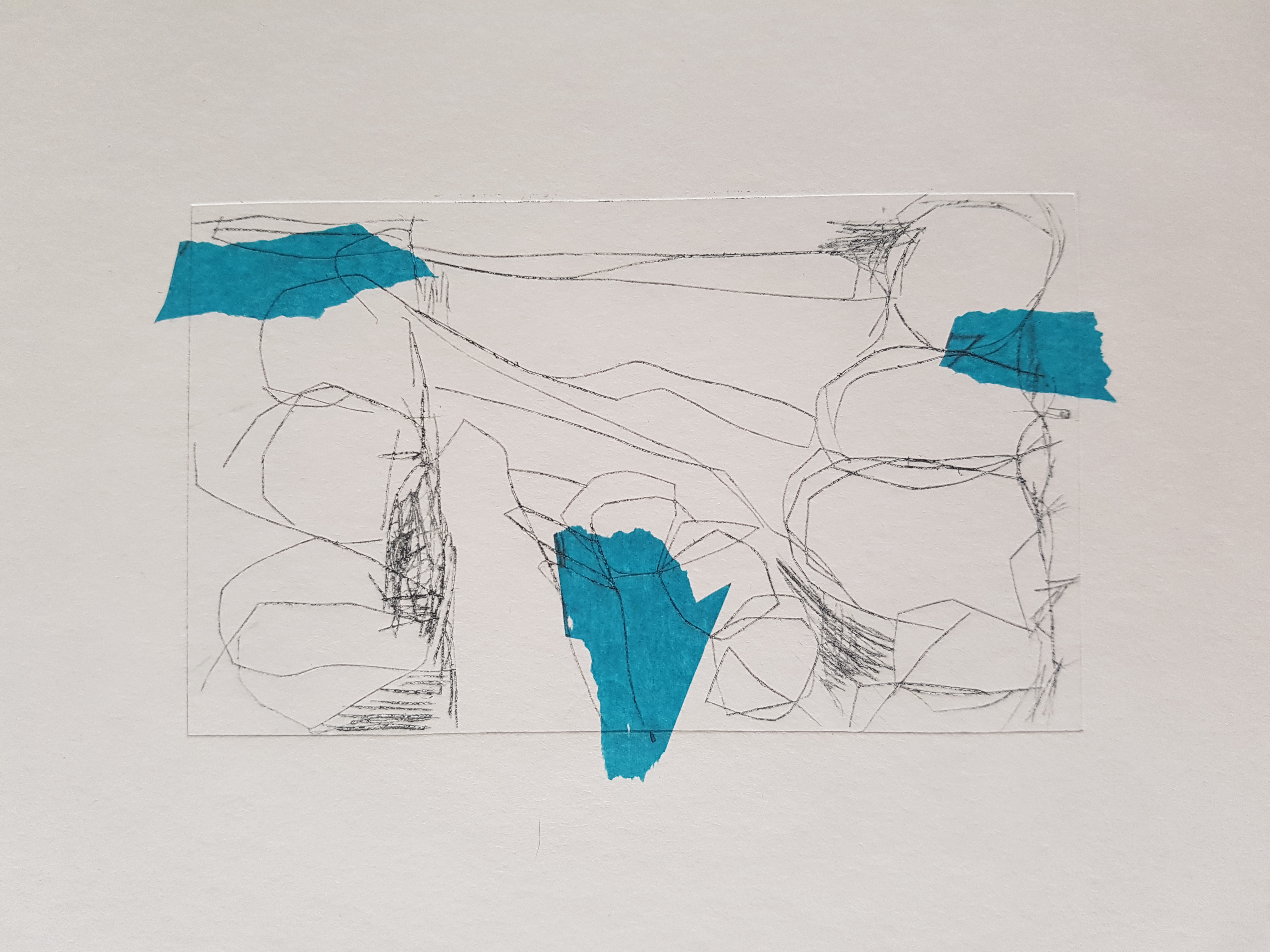 Drypoint etching of Landscape