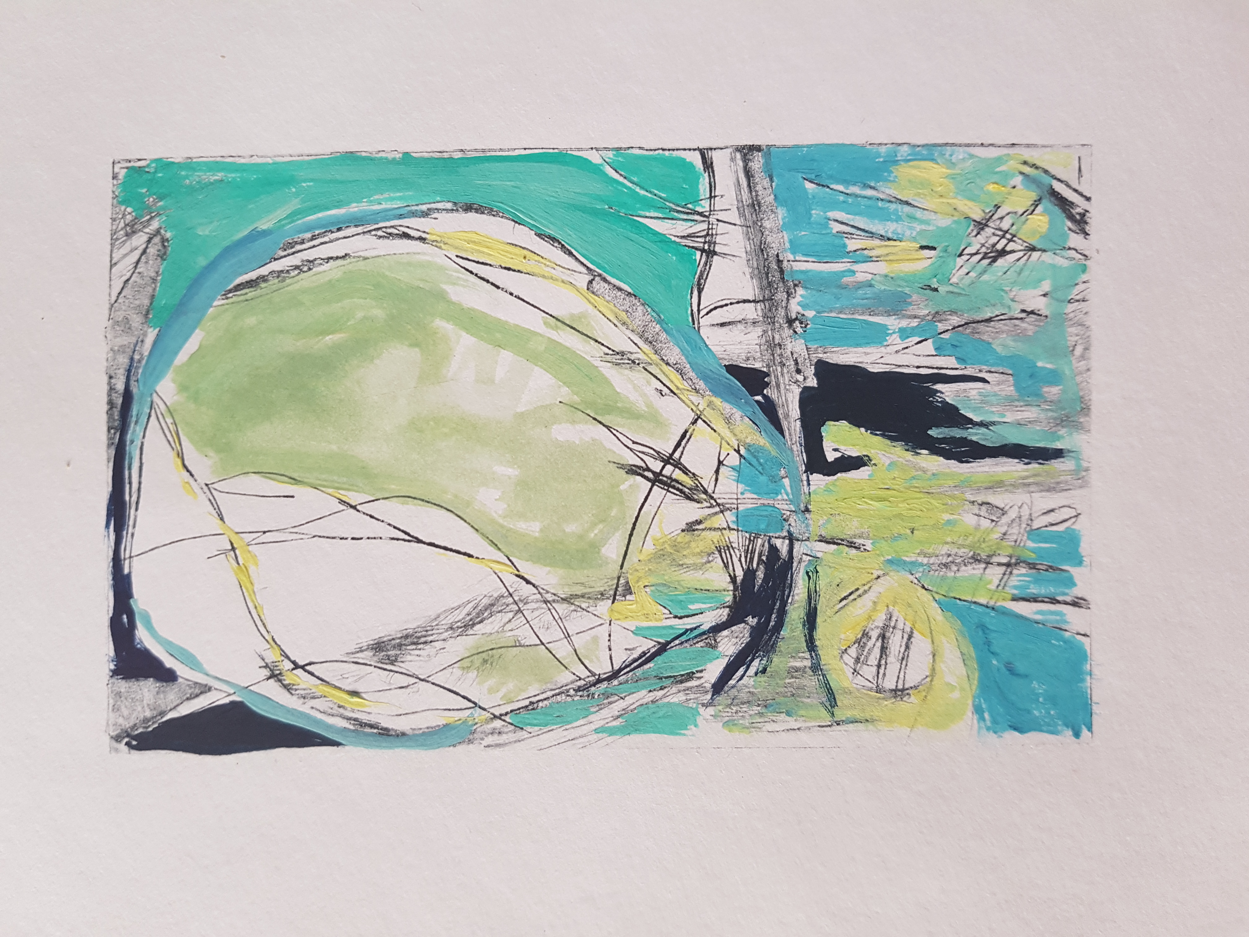 manipulated drypoint etching