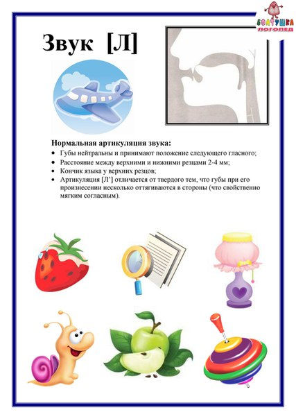 профиль и артикуляция звука [л]