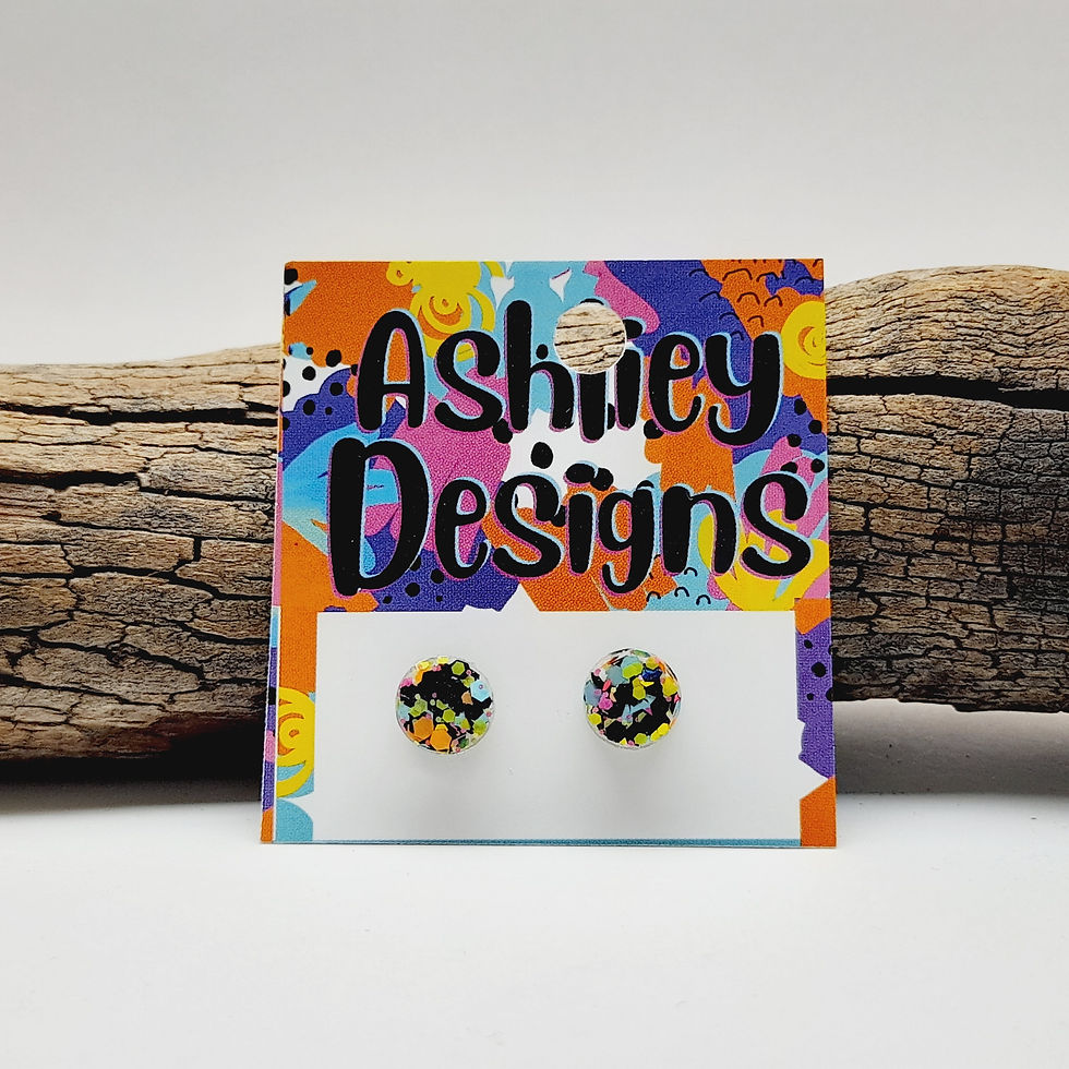 Small DownTown Funk Matte Glitter Studs