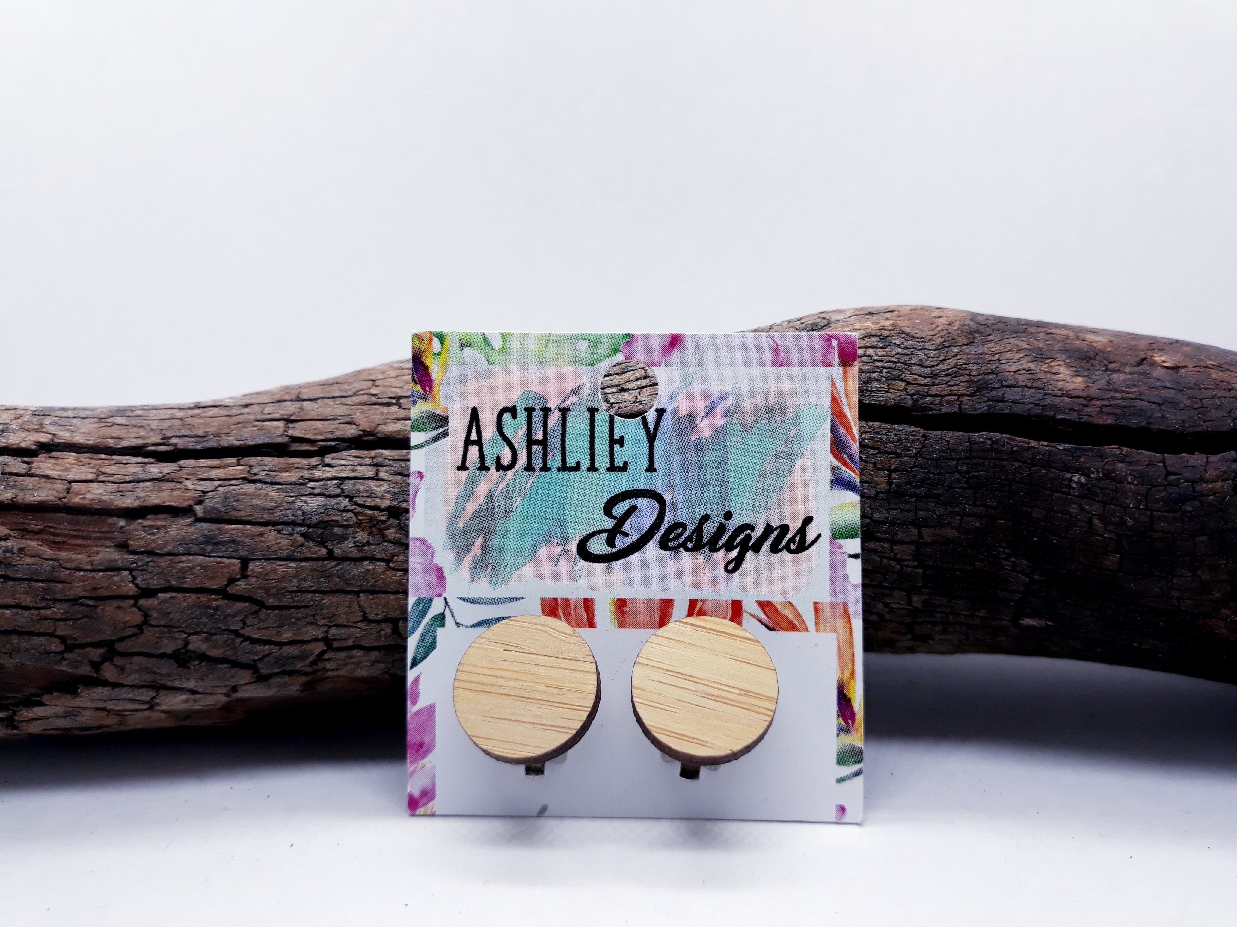 Wood Circle Clip-Ons