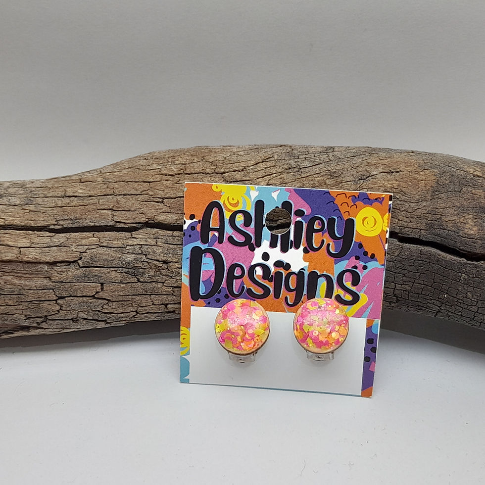 Cocktail Punch Glitter Clip-Ons (Matte)