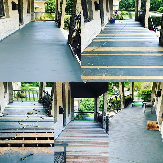 Front Porch Repair and Re-staining