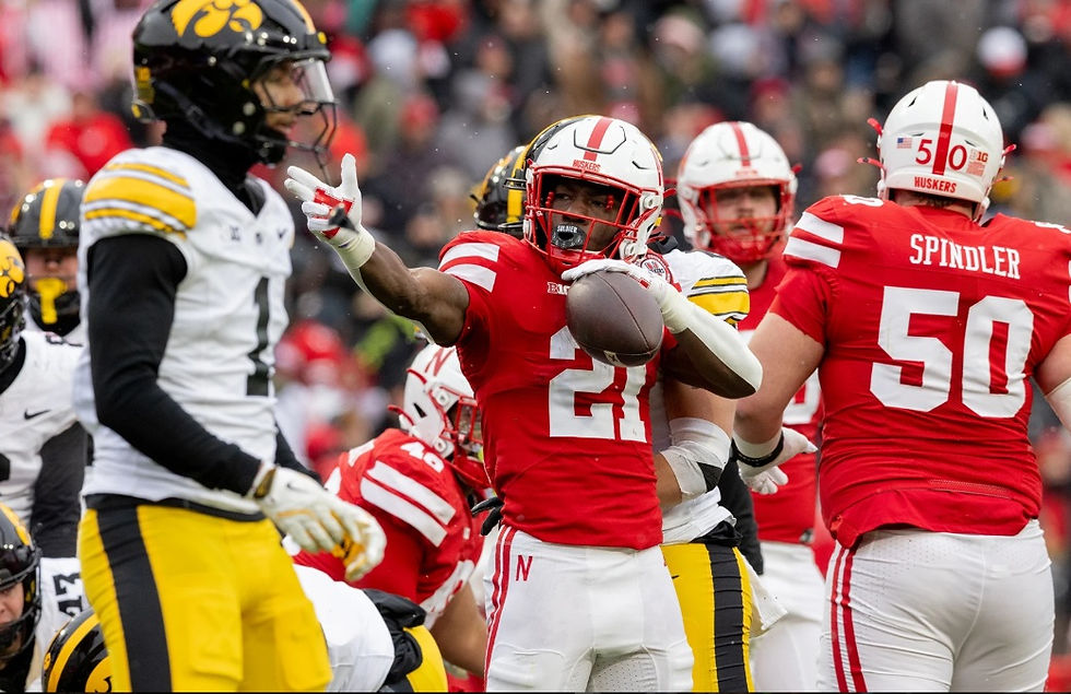 Emmett Johnson accounted for 239 of Nebraska’s 300 yards on the day.