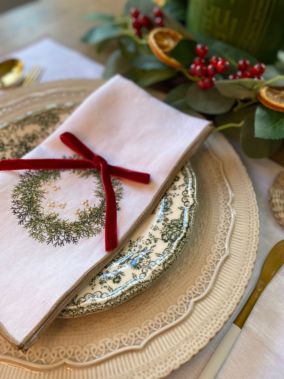 Thumbnail: Large Winter Wreath Napkin
