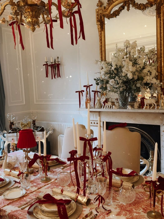 Bespoke Red Velvet Velvet Christmas Bows