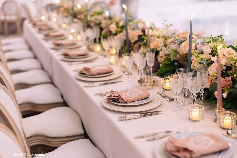 Embroidered Wedding Napkins Savoy Hotel London