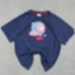 Front of a stylized blue Nike basketball shirt.