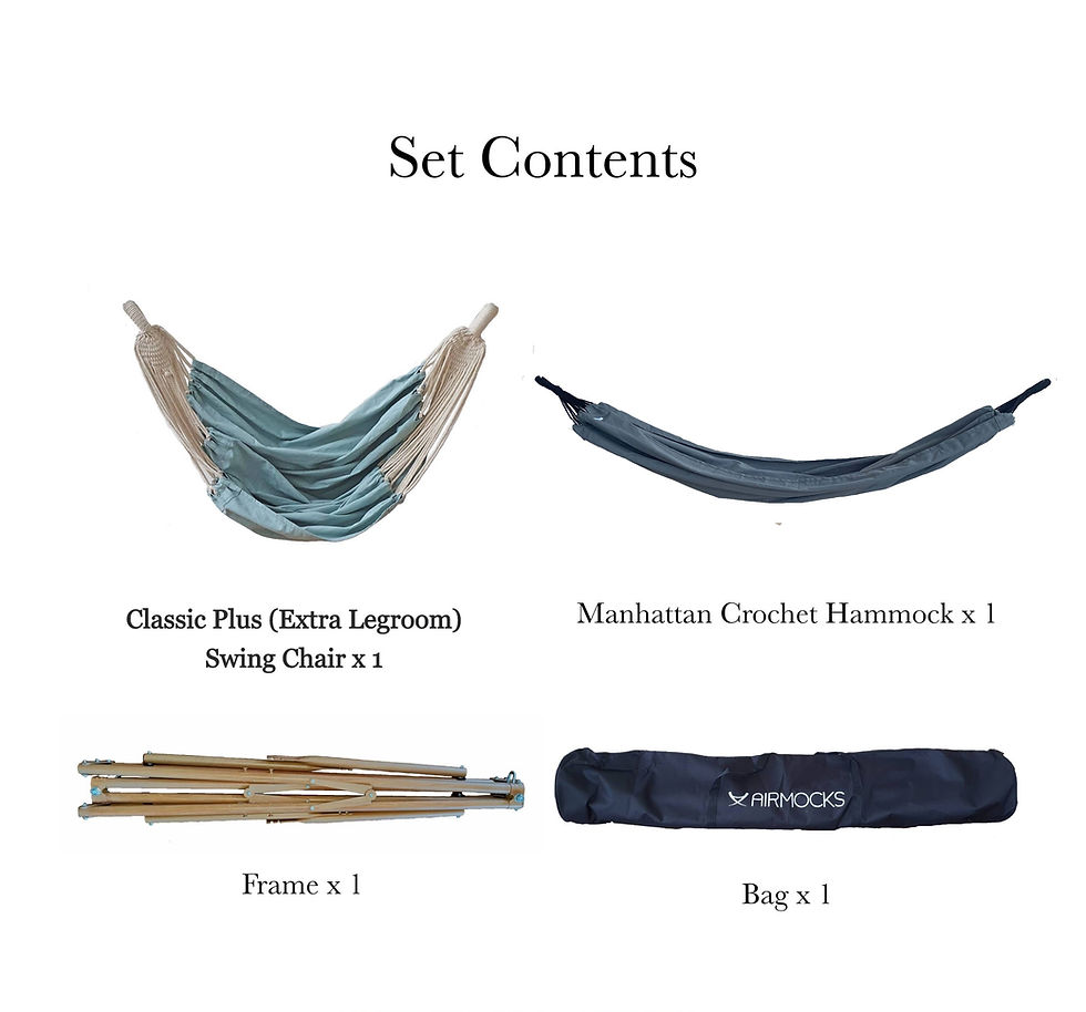 Thumbnail: Manhattan Slate Grey (100% Cotton) + Classic Plus Swing Chair
