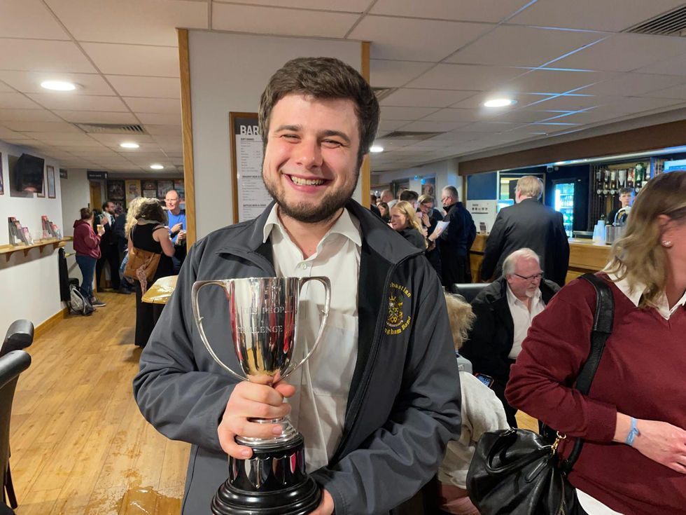 Principal Cornet Mike with the winning trophy