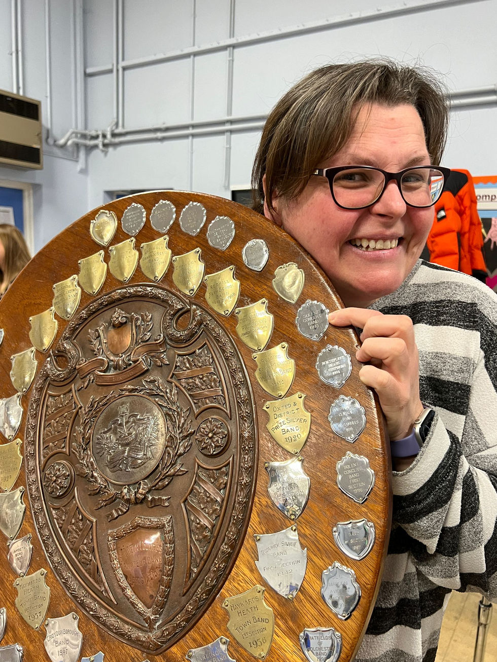 Solo Cornet Dorinda with 2nd section winning trophy
