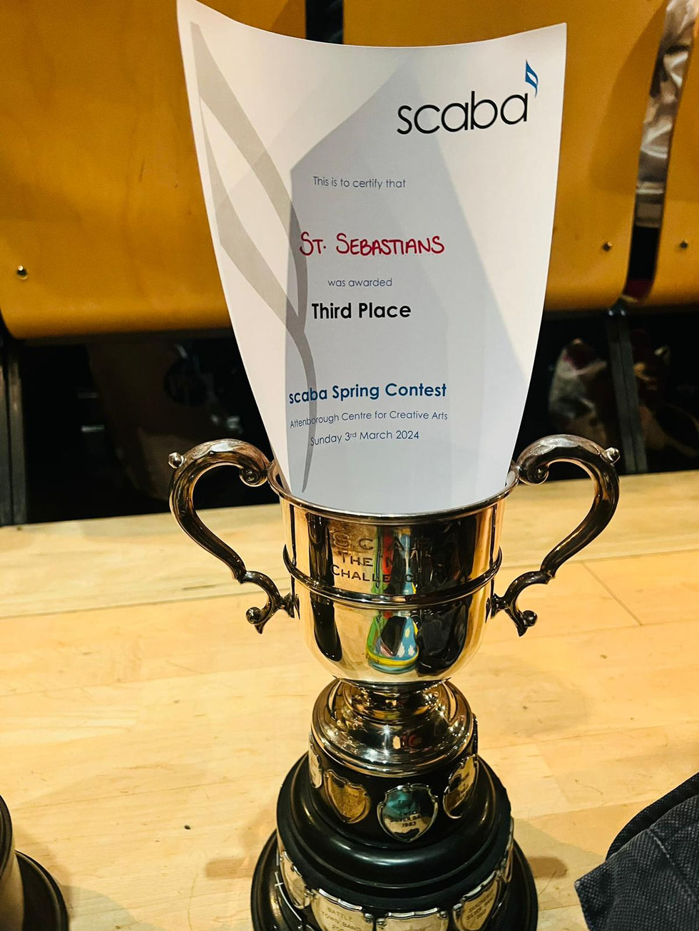 scabba 3rd Place trophy and certificate