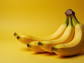 A bunch of just ripe bananas 