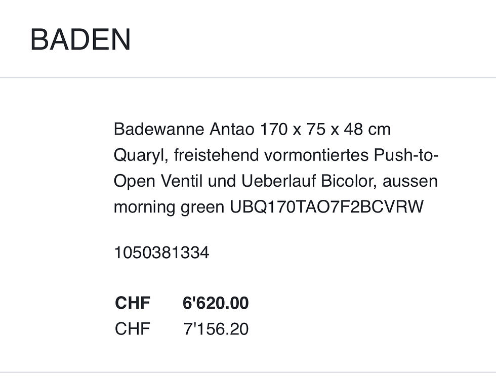 Miniaturbild: Villeroy & Boch Badewanne Antao ( Listenpreis 7‘156.-)