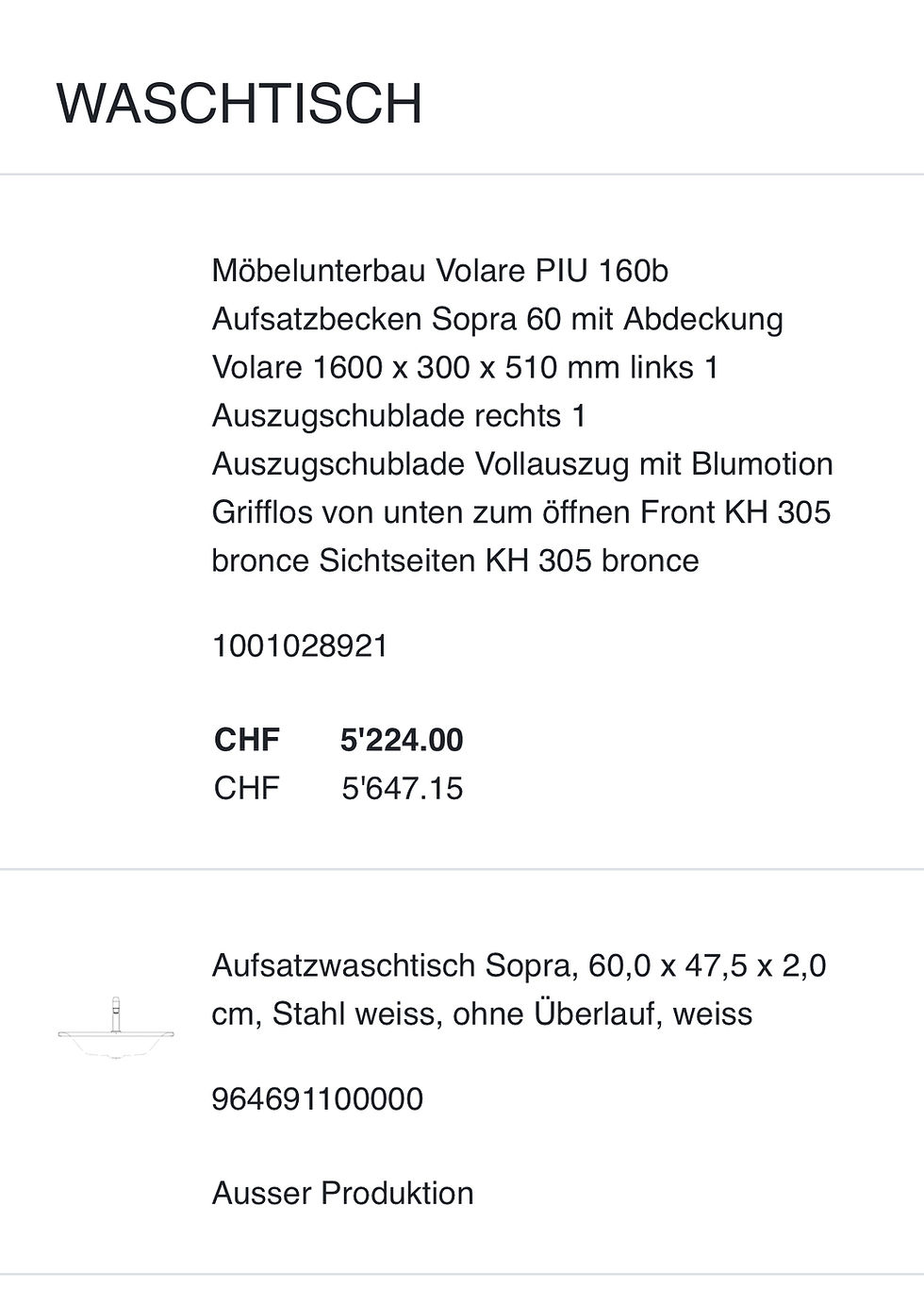 Miniaturbild: Deluxe Badmöbelset ( Listenpreis 8‘887.-)