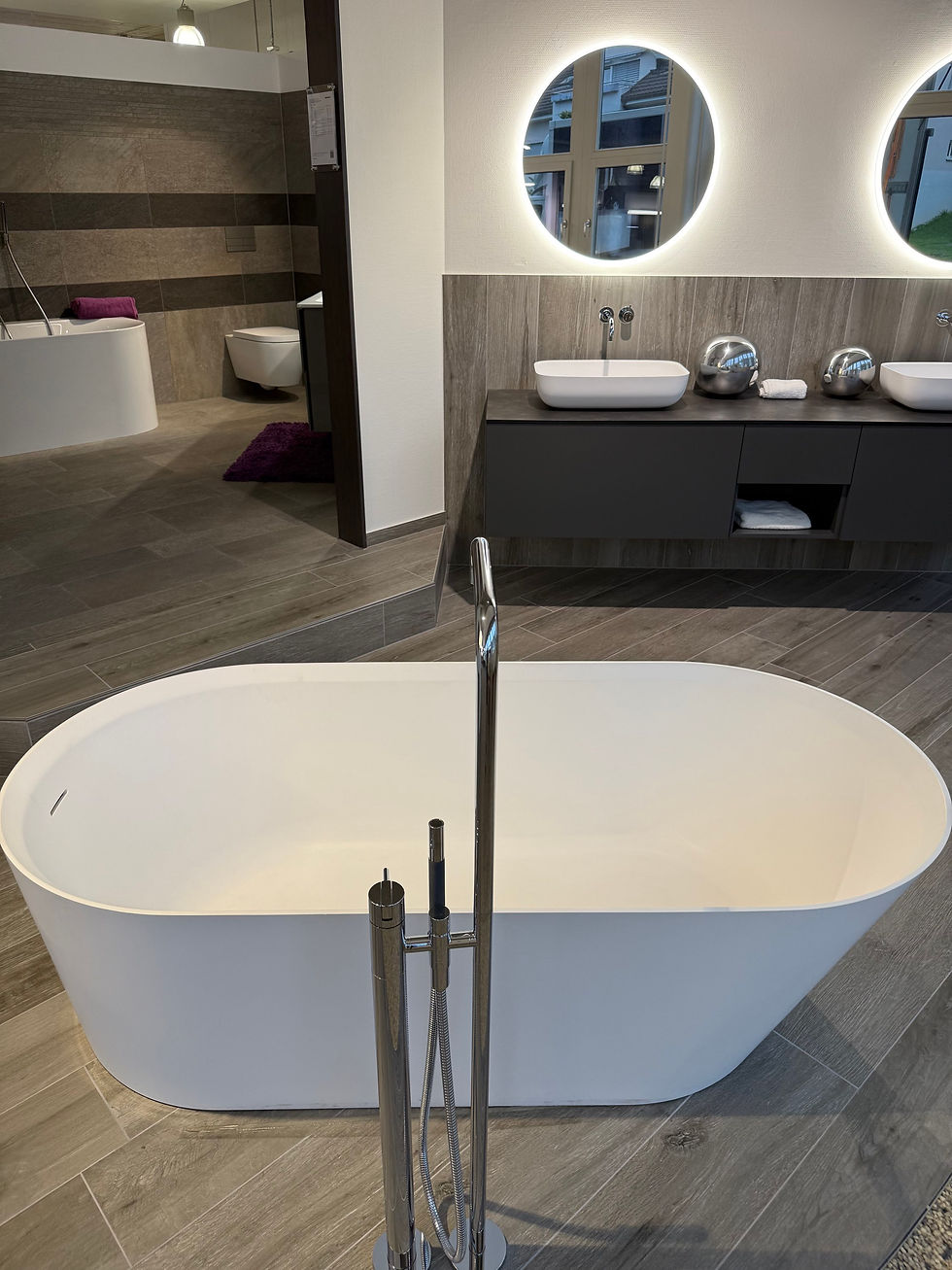Miniaturbild:  Badewanne Pearl Oval weiss matt ( Listenpreis 5‘585.-)