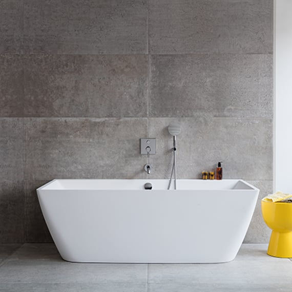 Miniaturbild: Badewanne Duravit Durasquare, Vorwandversion weiss matt