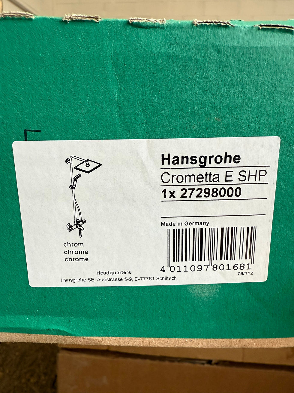 Miniaturbild: Hansgrohe Crometta E Duschsystem, Thermostat