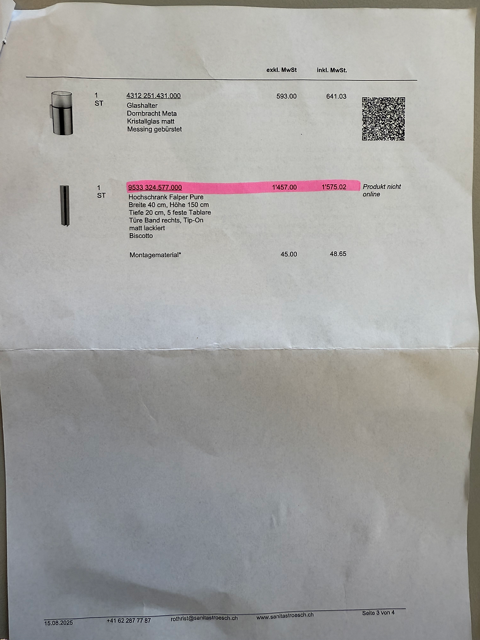 Miniaturbild: Falper Designer Badmöbelset ( Listenpreis 9319.-)