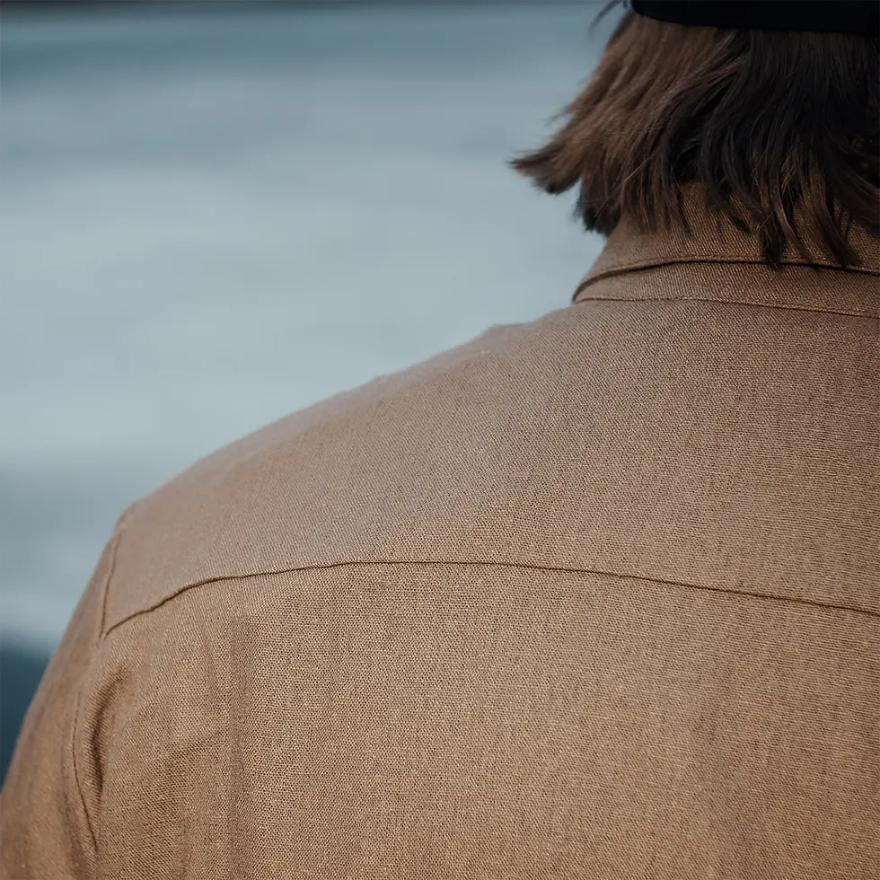 Thumbnail: Linen Leisure Shirt Brown