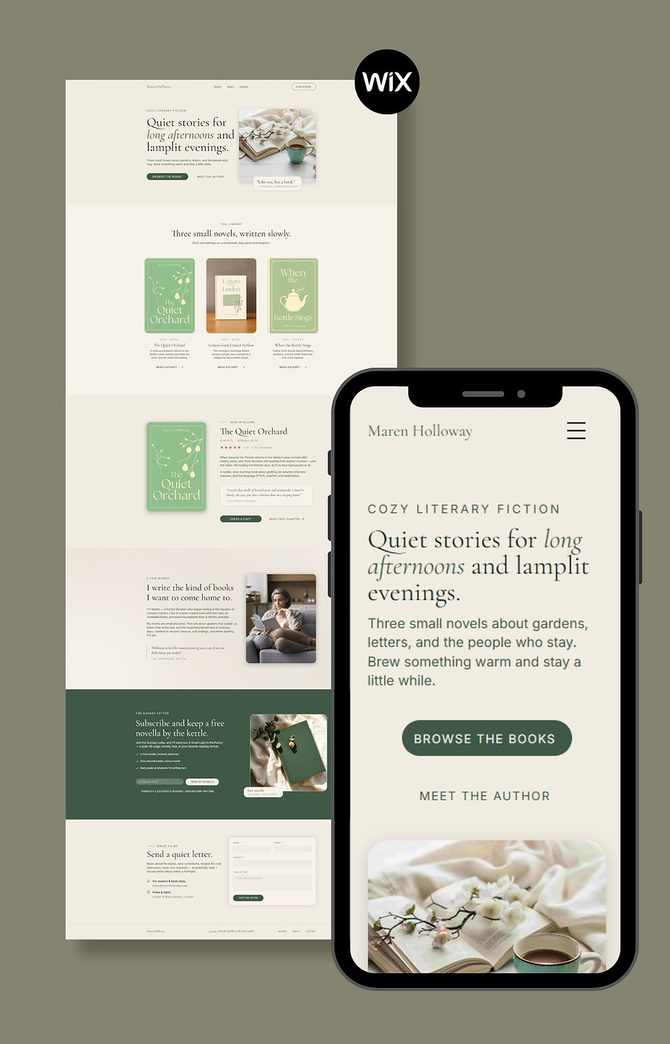 author website template