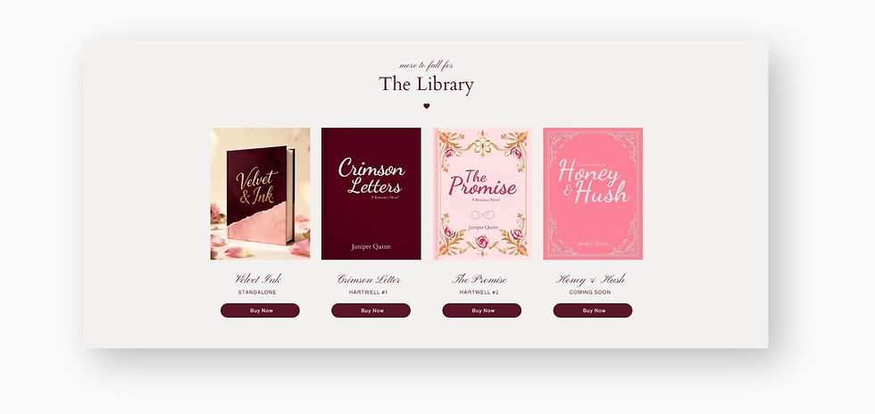 romance author website template