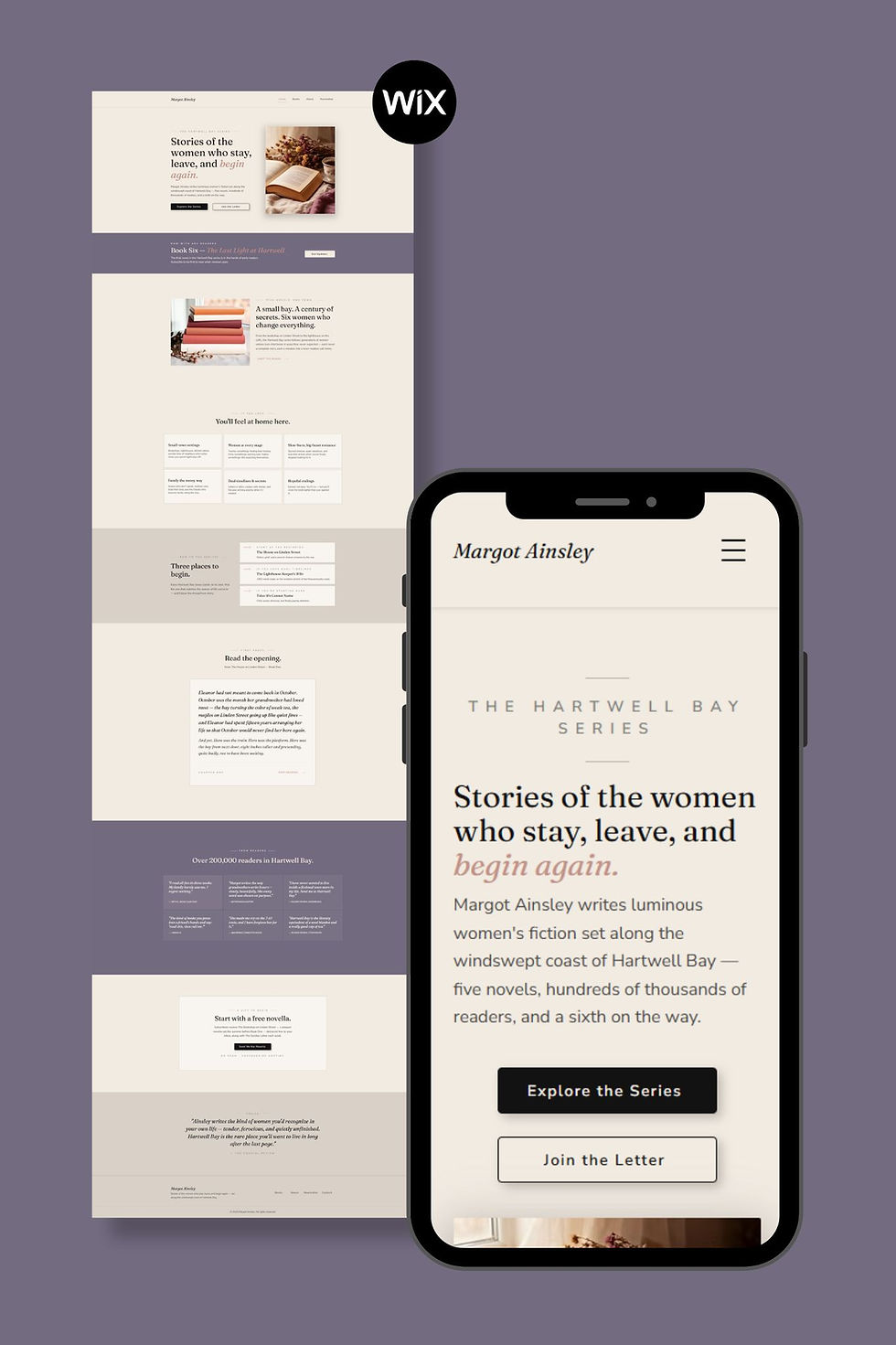 women's fiction author website template