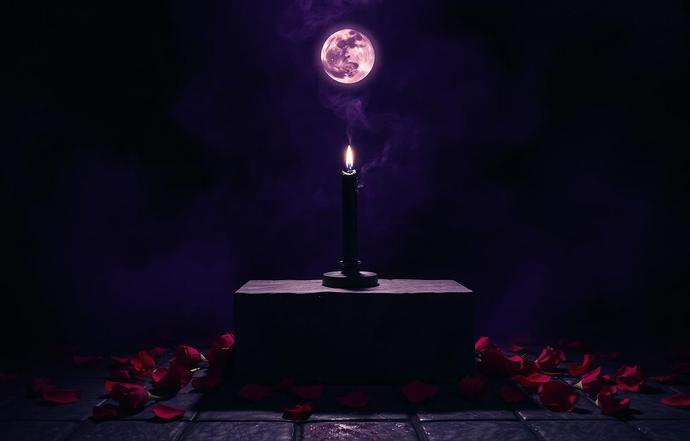 candle and book