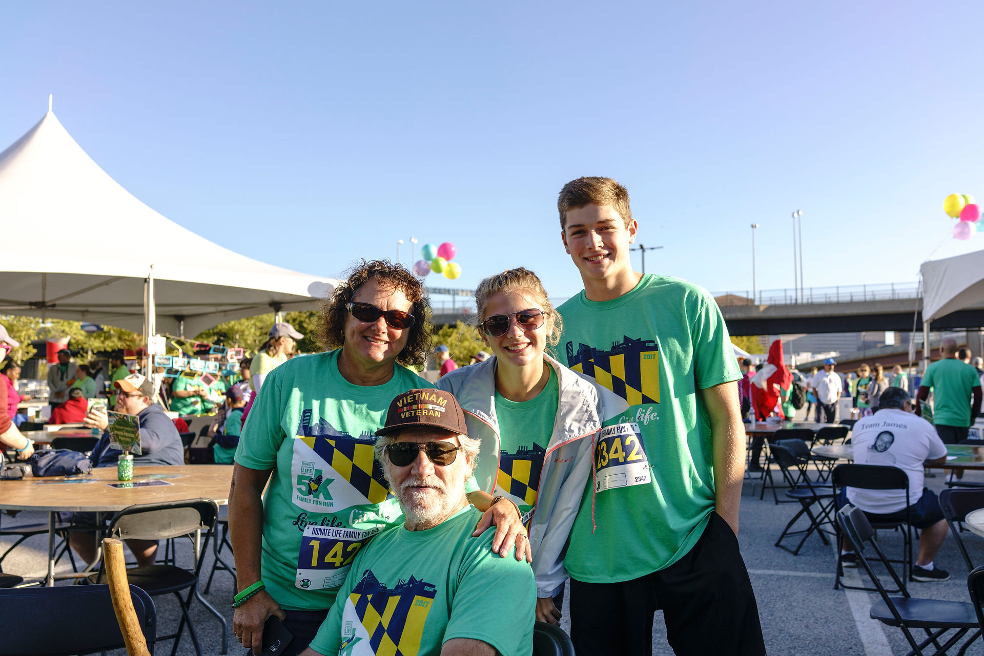 Group picture of Team Charles at Infinite Legacy's Annual Donate Life Fun Run.