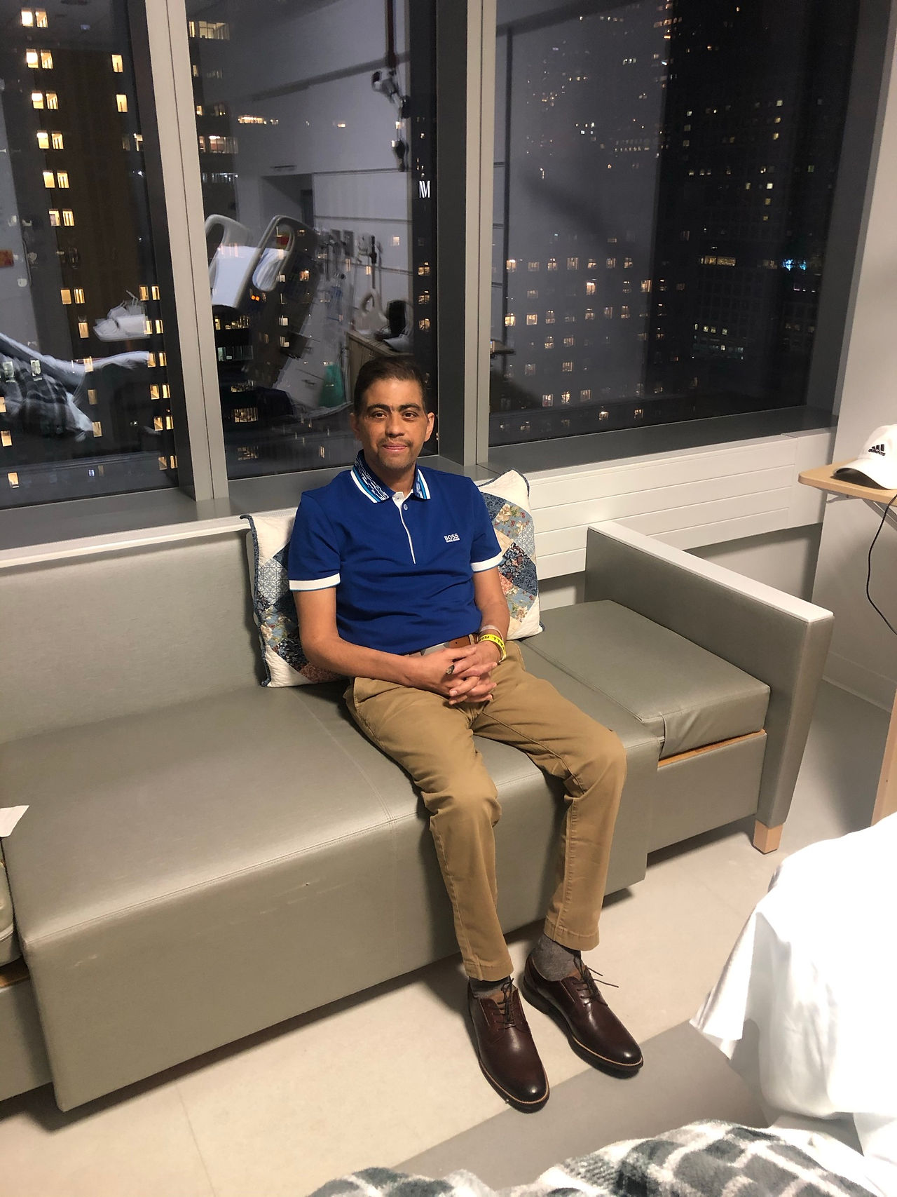 Leo in smiles after receiving and recovering from his double lung transplant.