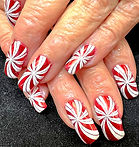 Christmas Candy Cane Nails