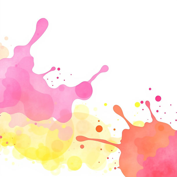 watercolor paint splashes with colors bold pink #e2007c and saturated yellow #f9d342 only 