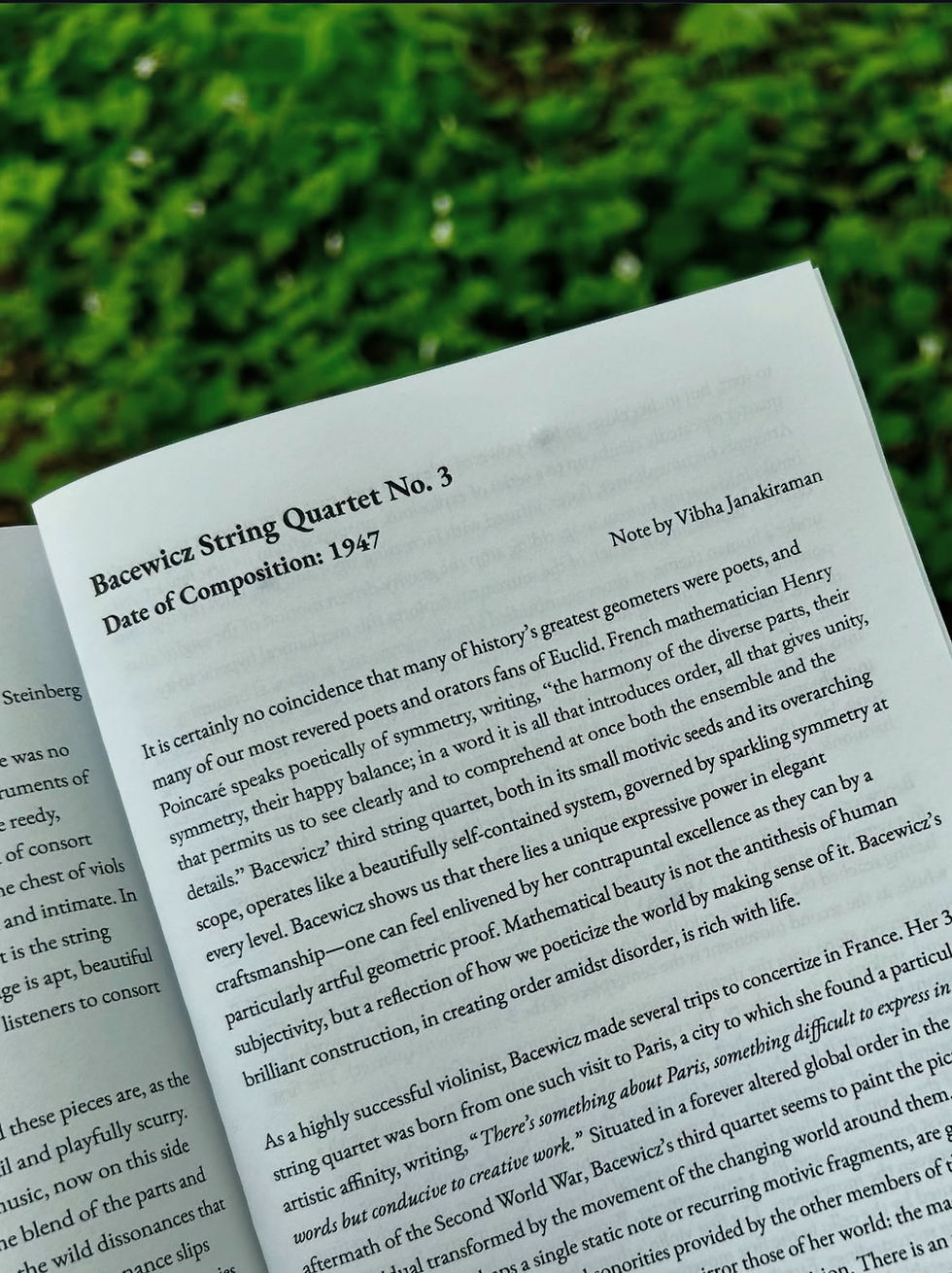 Bacewicz String Quartet No. 3 - Program Notes