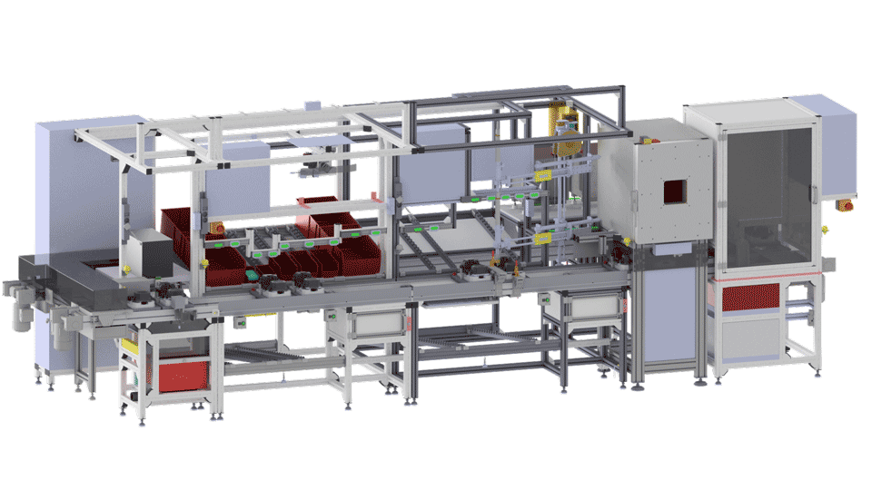 Linea assemblaggio trombe auto