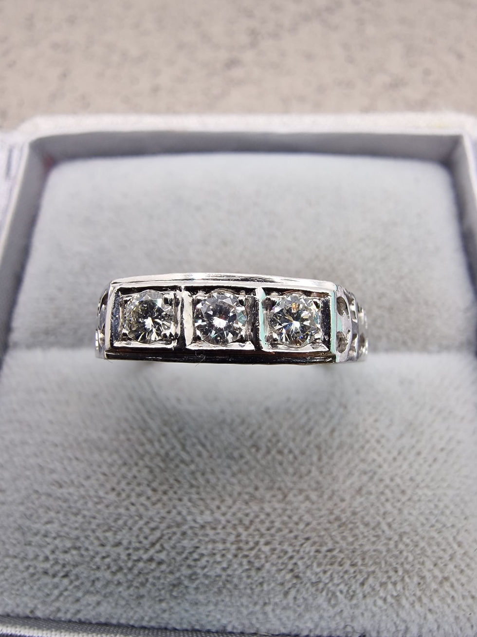 Anello Art Deco Platino e diamanti