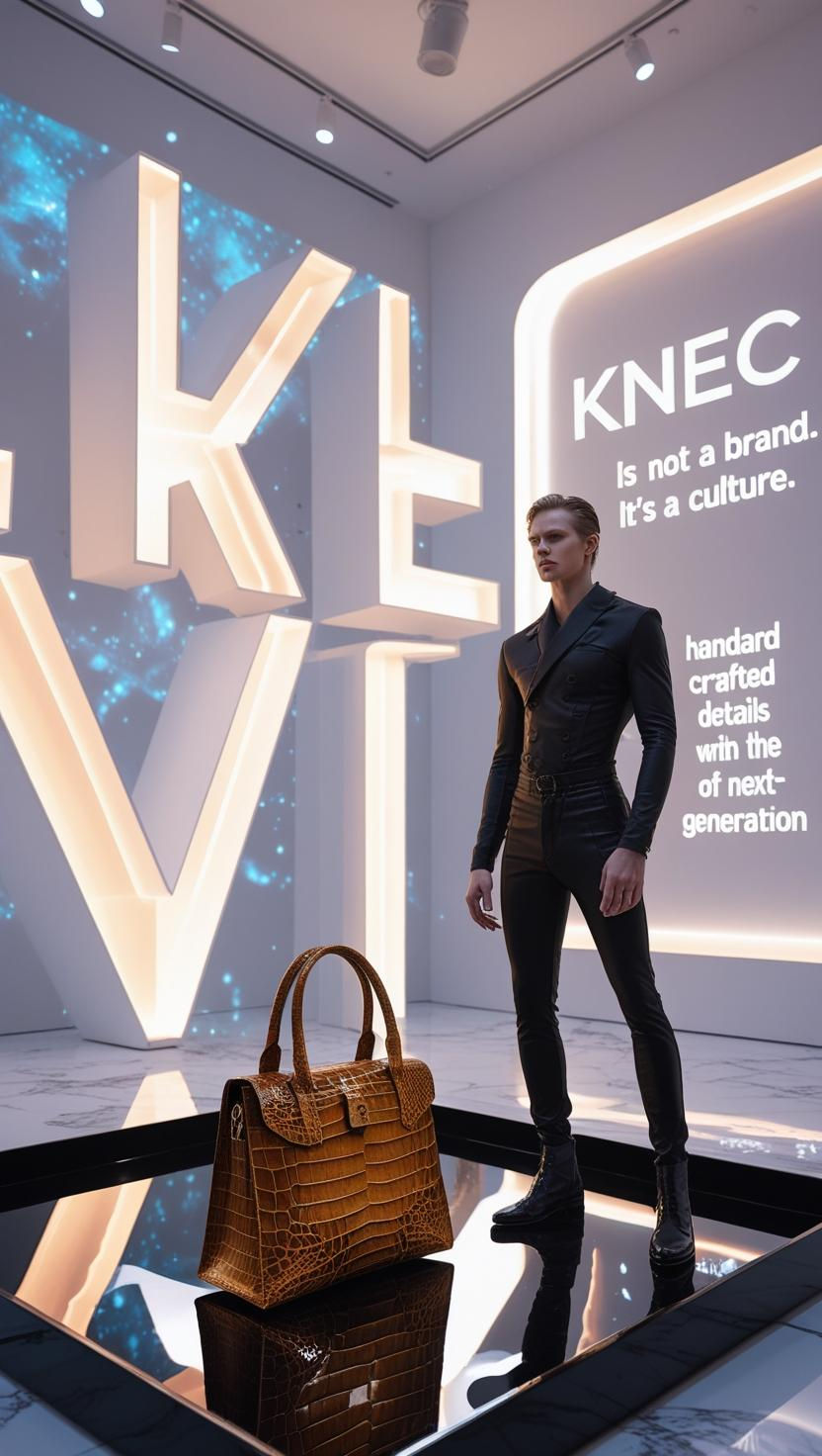 KNEC marka çanta ve model, modern mağazada