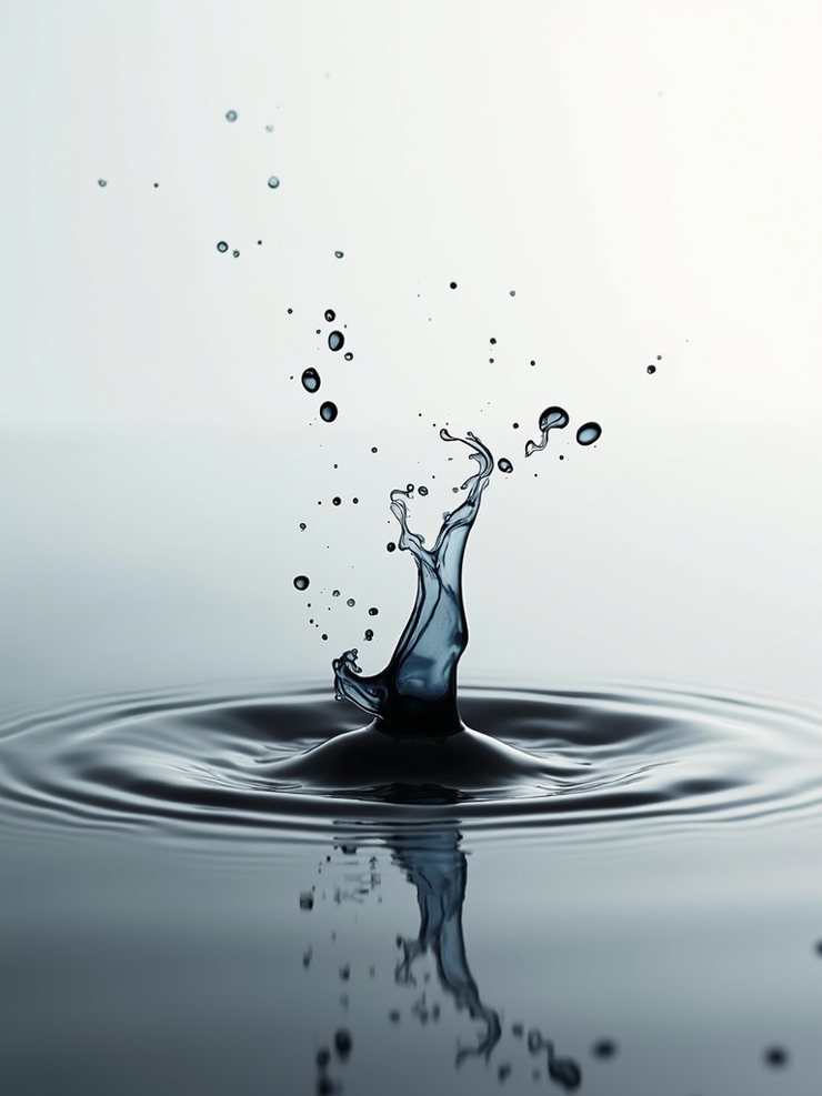 Abstract fluid ink textures swirling gracefully in clear water representing neural pathways.