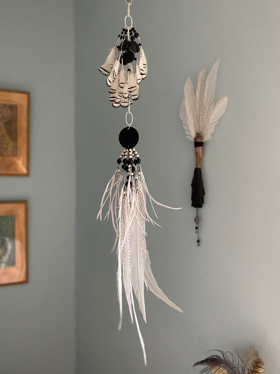 BLACK AGATE DUALITY TASSEL