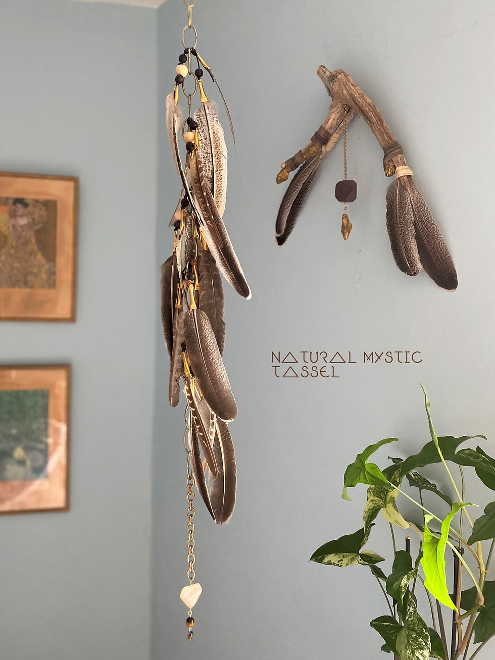 NATURAL MYSTIC AGATE TASSEL