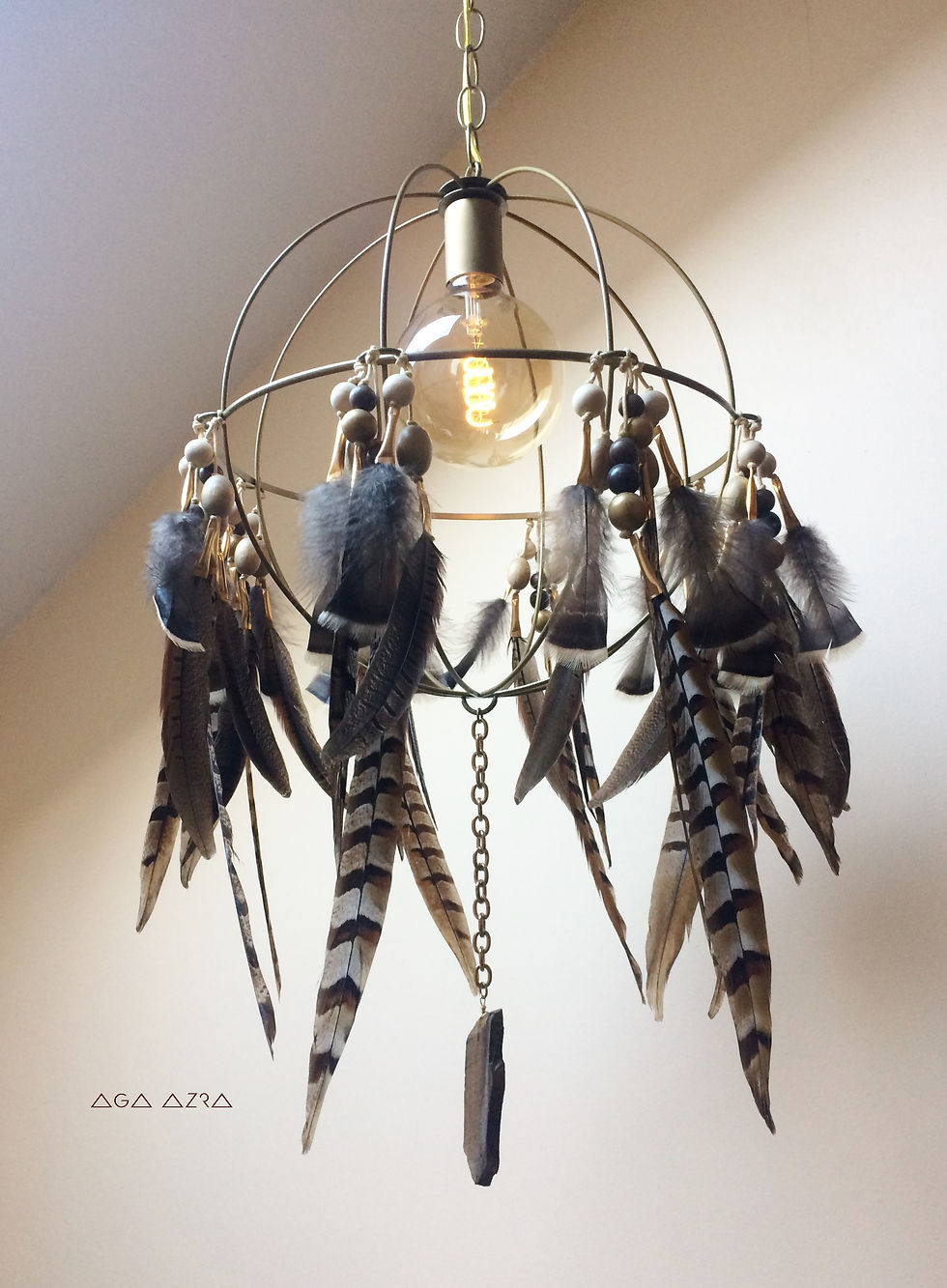 TIGER EYE - PHOENIX ORB CHANDELIER