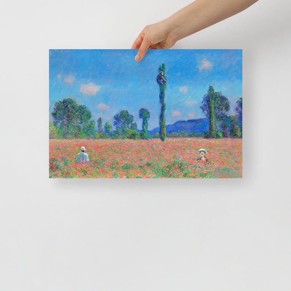 Thumbnail: Peace in Bloom – Poppy Field by Claude Monet – Photo Paper Poster